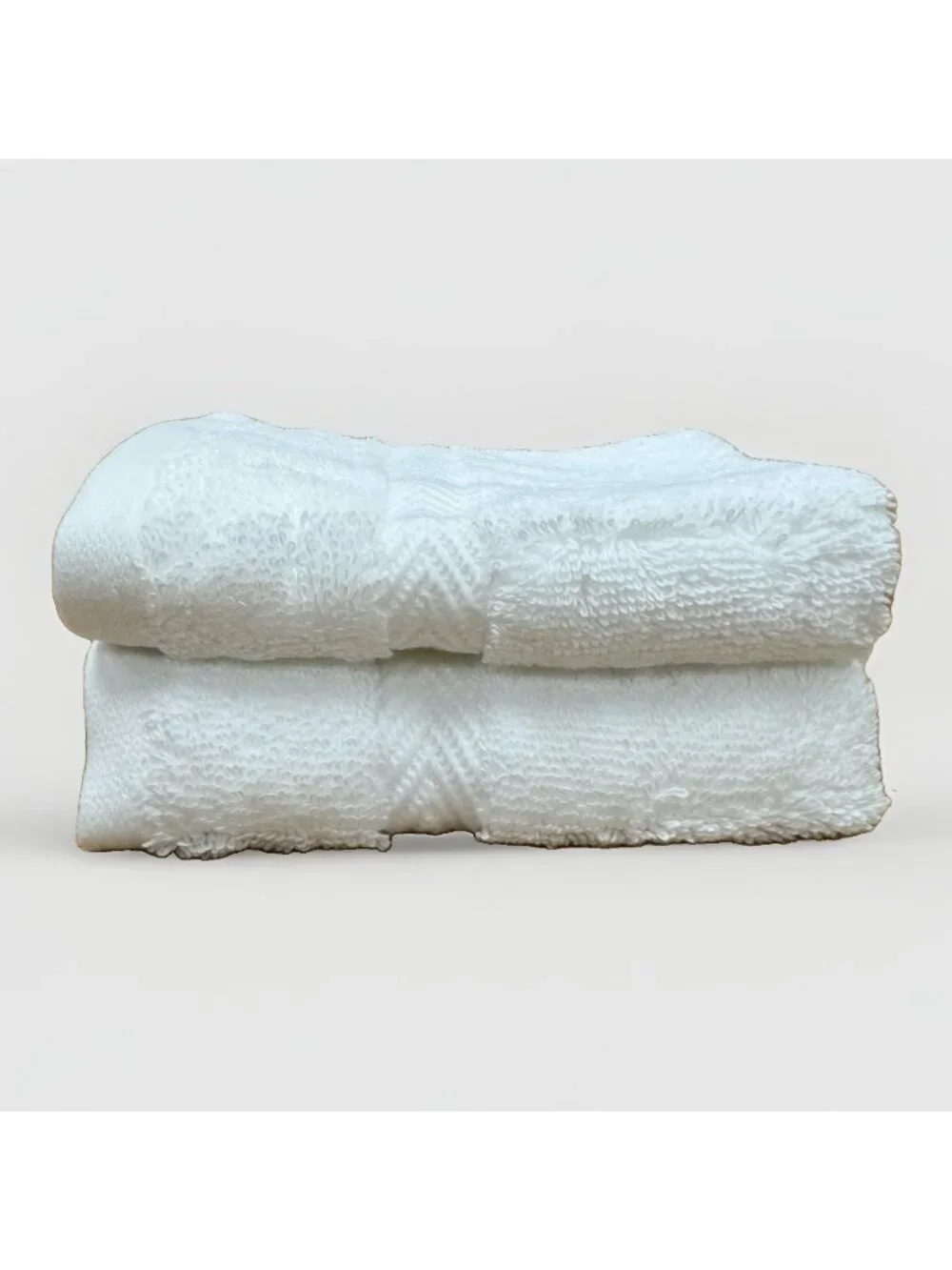 Quince Turkish Cotton Spa Washcloth Towels Set of 2 WHITE 12x12”
